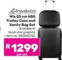 Mia 55 cm ABS Trolley Case and Vanity Bag Set