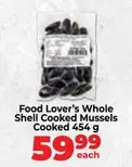 Shell - Whole Cooked Mussels