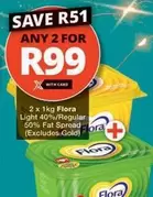Flora - Light 40%/Regular 50% Fat Spread