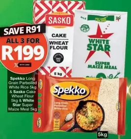 Spekko - Long Grain Parboiled White Rice & Cake Wheat Flour & Super Maize Meal