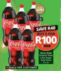 Coca cola - Original Taste Less Sugar Cold Drink