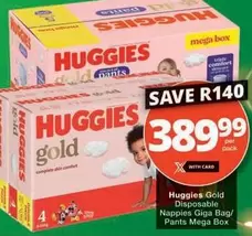 Huggies - Gold Disposable Nappies Giga Bag/ Pants Mega Box