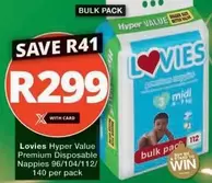 Lovies - Hyper Value Premium Disposable Nappies