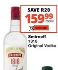 Smirnoff - 1818 Original Vodka