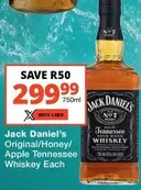 Jack Daniel's - Original/Honey/Apple Tennessee Whiskey