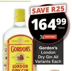Gordon's - London Dry Gin All Variants