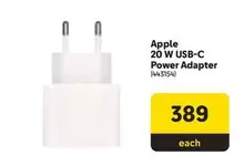 Apple - 20 W USB-C Power Adapter (443154)