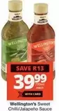 wellington's - Sweet Chilli/Jalapeño Sauce