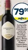 Durbanville Hills - Merlot, Chardonnay, Cabernet Sauvignon, Pinotage, Sauvignon Blanc, Shiraz, Dry Merlot Rosé or Chenin Blanc
