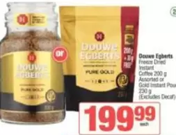 Douwe Egberts - Freeze Dried Instant Coffee or Gold Instant Pou