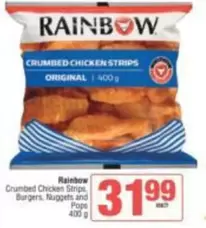 Rainbow - Crumbed Chicken Strips, Burgers, Nuggets and Pops