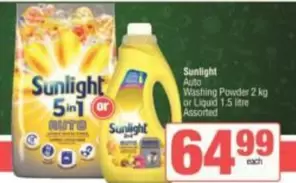 Sunlight - Auto Washing Powder or Liquid