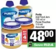 Purity - 2nd Food Jars or Puree Pouches