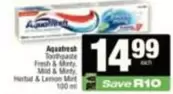 Aquafresh - Toothpaste