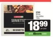 Spar - White Serviettes