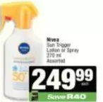 Nivea - Sun Trigger Lotion or Spray