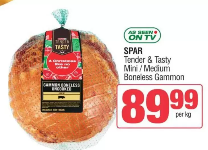 Spar - Tender & Tasty Boneless Gammon