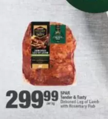 Spar - Tender & Tasty Deboned Leg of Lamb