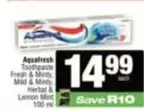 Aquafresh - Toothpaste