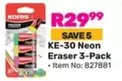 Neon - KE-30 Eraser 3-Pack