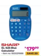 Sharp - EL-S25 Blue Calculator