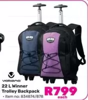 Volkano - 22 L Winner Trolley Backpack