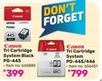 Canon - Tri Cartridge System Black PG-445, Tri Cartridge System PG-445/446