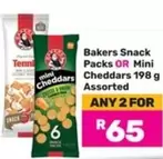 Bakers - Snack Packs OR Mini Cheddars