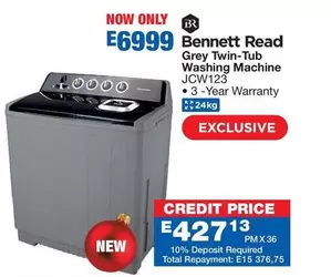 Total - Grey Twin-Tub Washing Machine JCW123
