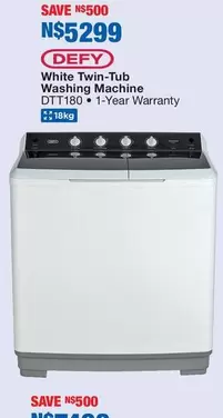 Defy - Twin-Tub Washing Machine DTT180