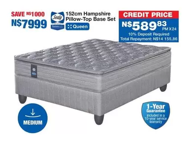 Sealy - Hampshire Pillow-Top Base Set