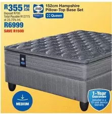 Sealy - 152cm Hampshire Pillow-Top Base Set