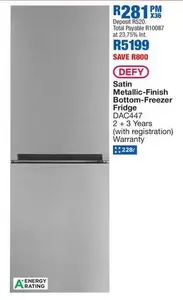 Defy - Bottom-Freezer Fridge DAC447
