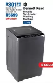 Total - Metallic Top-Loader Washing Machine