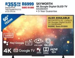 Skyworth - 4K Google Digital QLED TV 60Q6600H