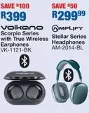 Volkano - Scorpio Series with True Wireless Earphones, Stellar Series Headphones