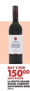 La Motte - GRAND ROUGE CABERNET SAUVIGNON MERL