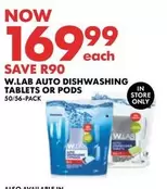 AUTO DISHWASHING TABLETS OR PODS