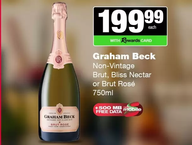 Graham Beck - Non-Vintage Brut, Bliss Nectar or Brut Rosé