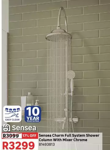 Sensea - Charm Full System Shower Column With Mixer Chrome