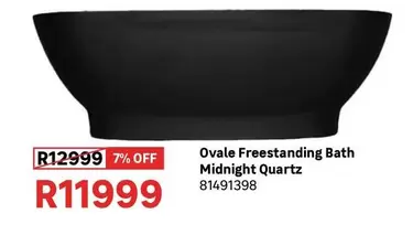 Ovale Freestanding Bath Midnight Quartz