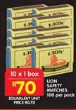 Lion - SAFETY MATCHES