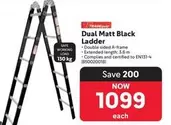 Dual Matt Black Ladder