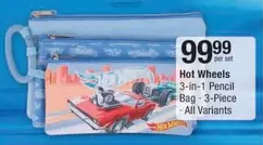 Hot Wheels - 3-in-1 Pencil Bag