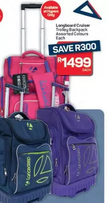 Longboard Cruiser Trolley Backpack