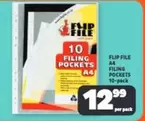 FLIP FILE A4 FILING POCKETS