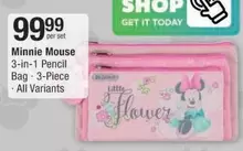 Minnie Mouse - 3-in-1 Pencil Bag