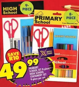 PRIMARY SCHOOL SET 8-piece/ HIGH SCHOOL STATIONERY SET
