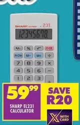 Sharp - EL231 CALCULATOR