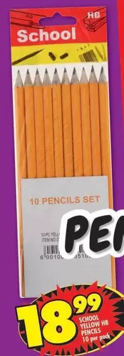 School Yellow HB Pencils